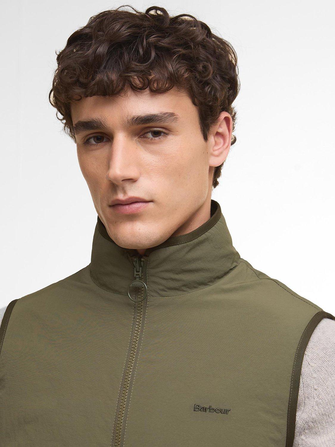 Barbour Reversible Fleece Gilet, Fern