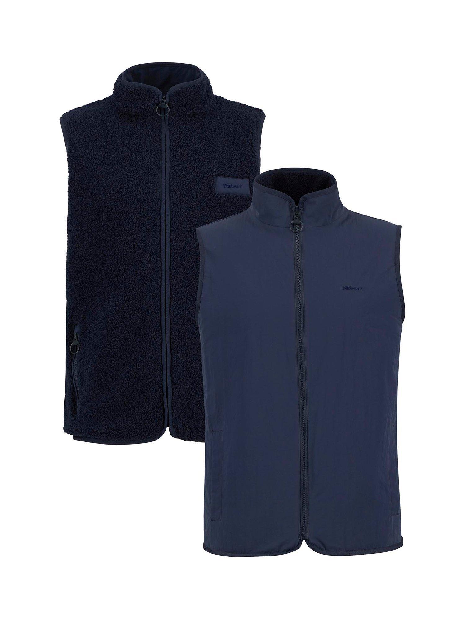 Barbour Reversible Fleece Gilet, Navy