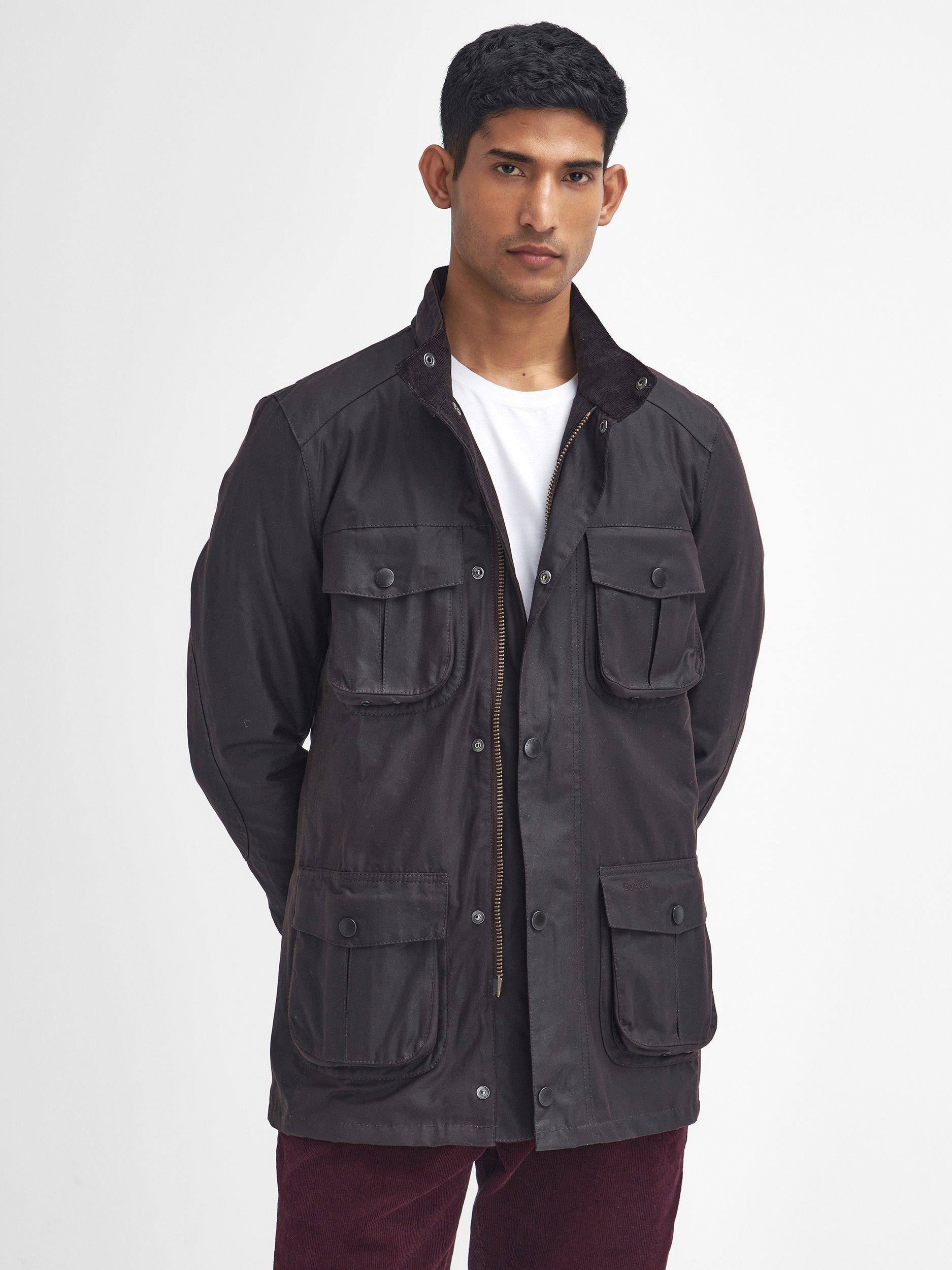 Product image 1 of 7, which shows Barbour Corbridge Waxed Jacket, Rustic/Classic, S