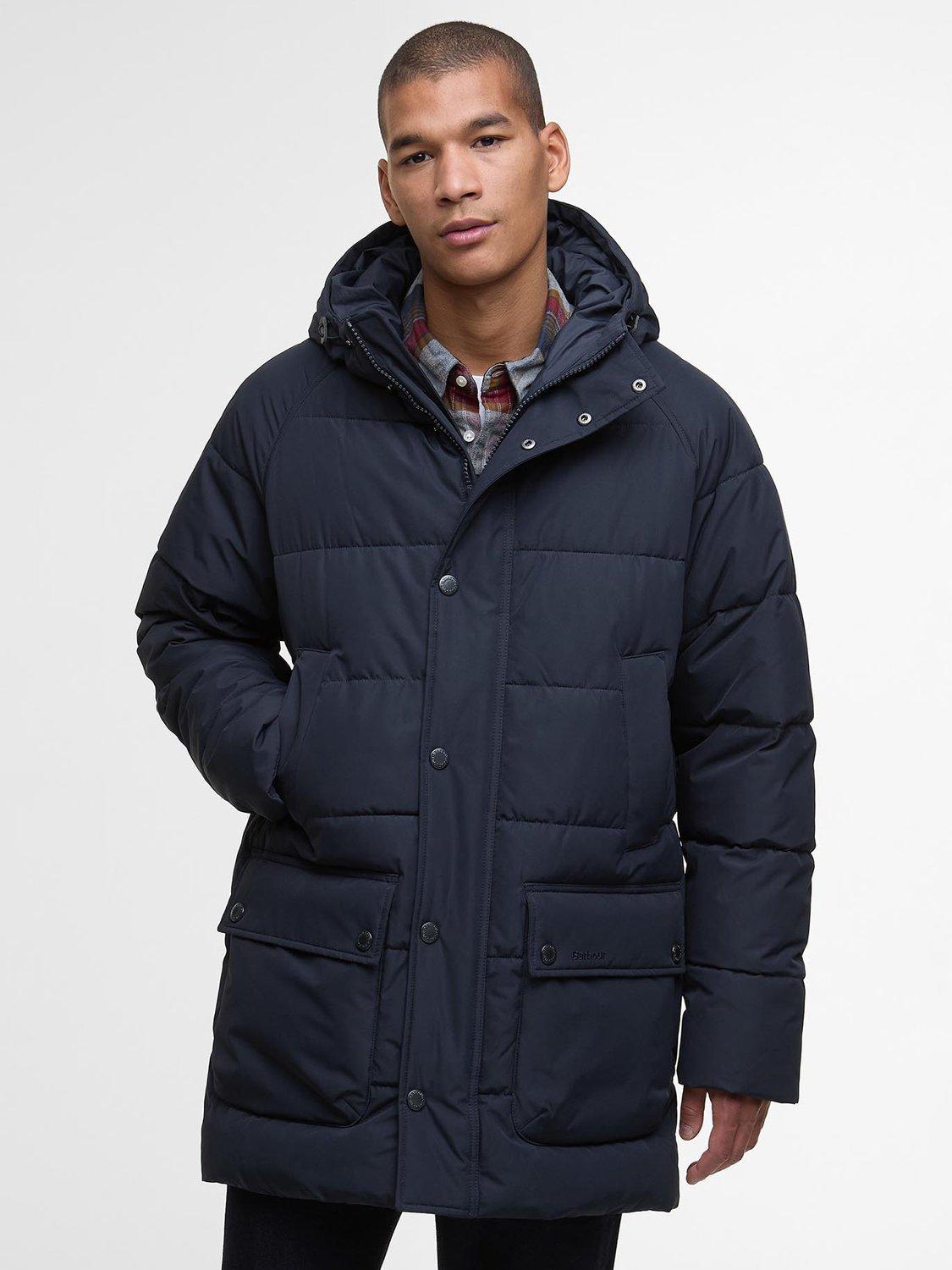 Product image 1 of 3, which shows Barbour Bedale Puffer Jacket, Dark Navy, XXL
