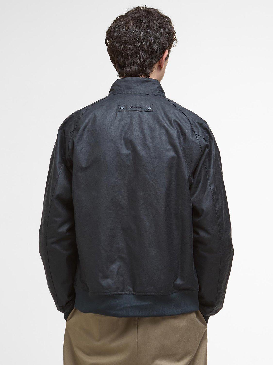 Product image 2 of 5, which shows Barbour Modern Royston Waxed Cotton Jacket, Navy, L