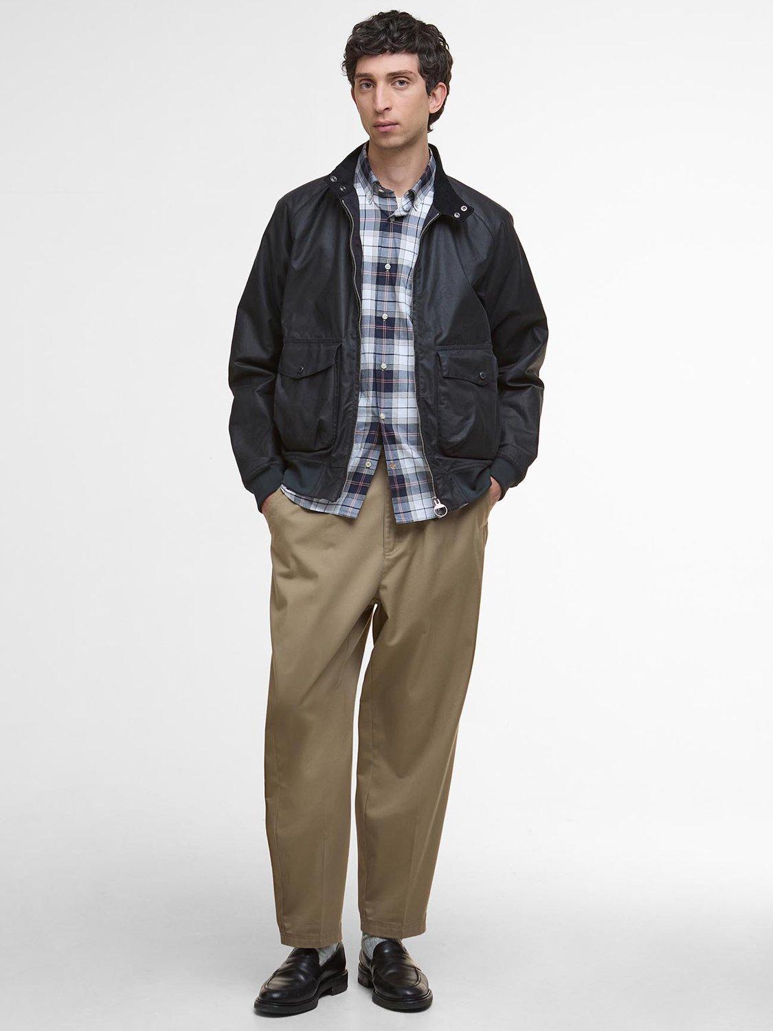 Product image 3 of 5, which shows Barbour Modern Royston Waxed Cotton Jacket, Navy, L