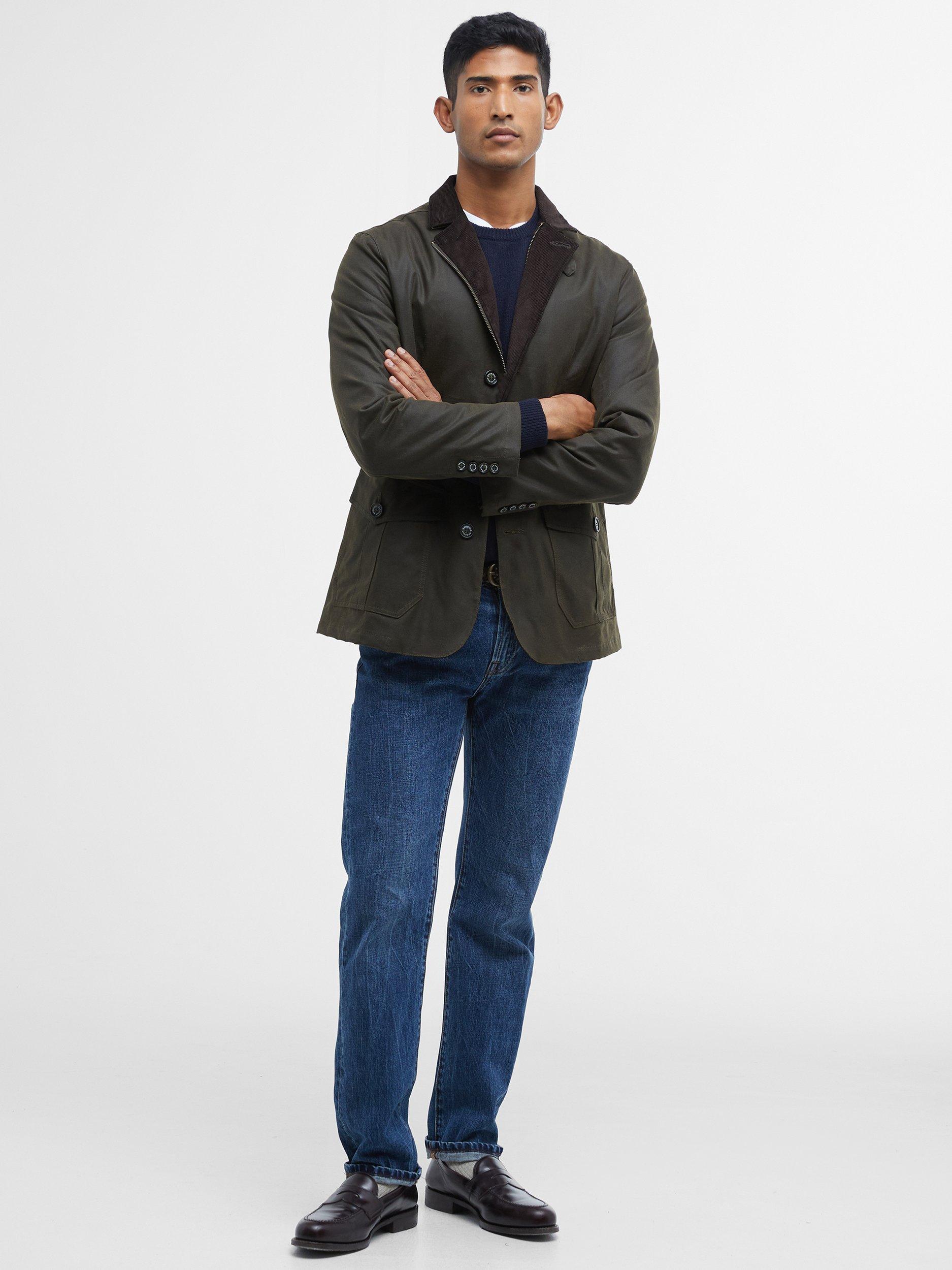 Product image 3 of 11, which shows Barbour Lutz Waxed Cotton Jacket, Olive, XXL