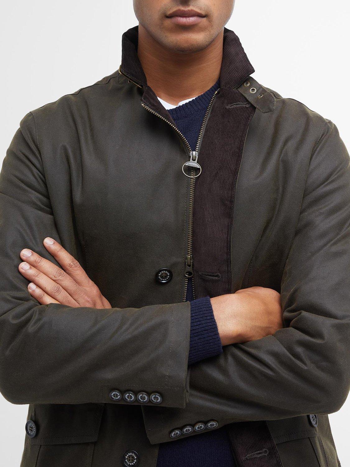 Product image 6 of 11, which shows Barbour Lutz Waxed Cotton Jacket, Olive, XXL