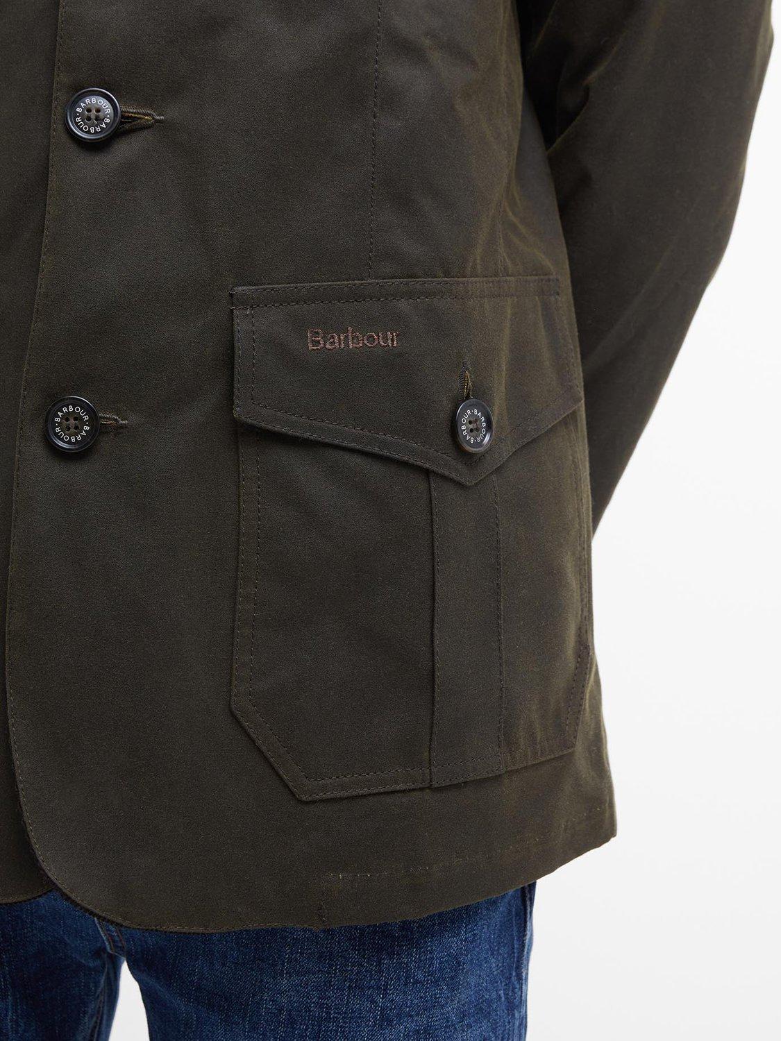 Product image 7 of 11, which shows Barbour Lutz Waxed Cotton Jacket, Olive, XXL