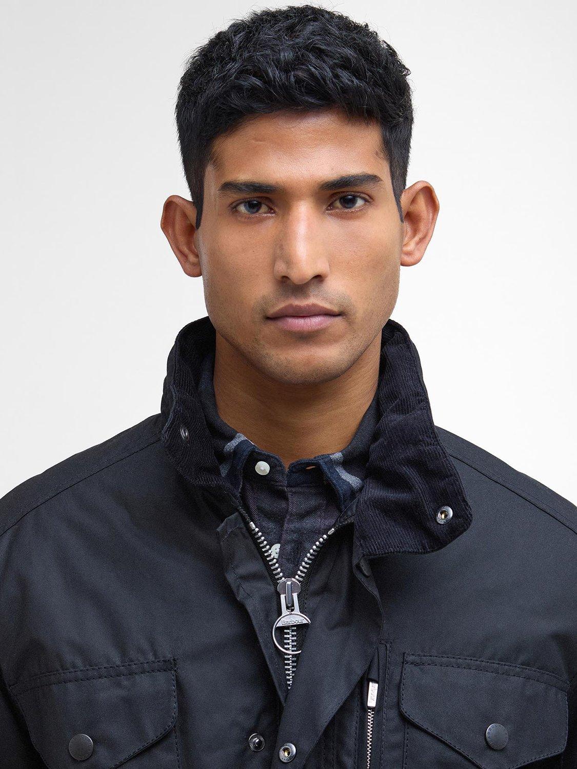 Product image 10 of 11, which shows Barbour Sapper Waxed Cotton Jacket, Black/Classic, XXL