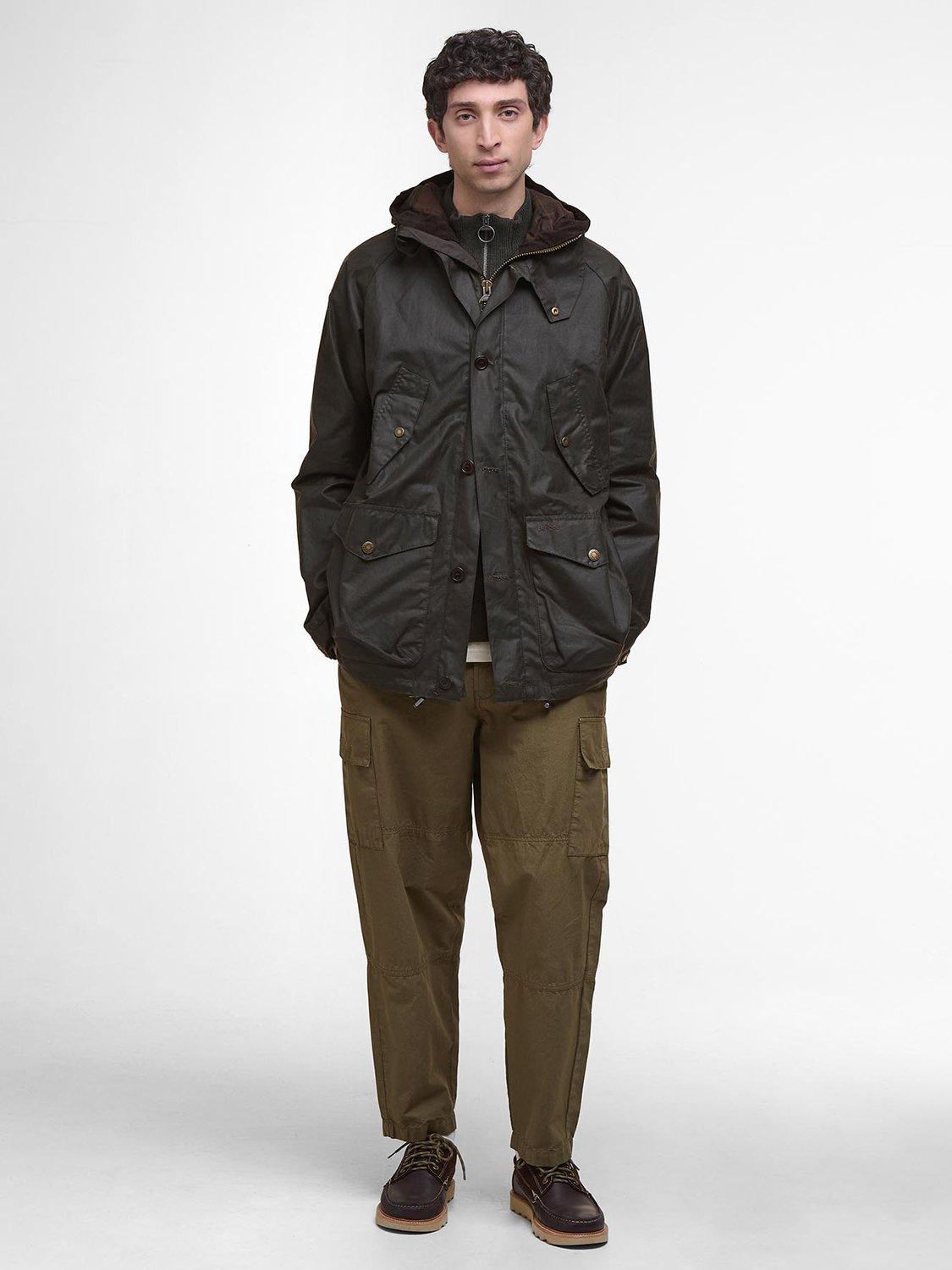 Product image 2 of 6, which shows Barbour Re-Engineered Endurance Mountain Waxed Cotton Parka, Olive, XXL