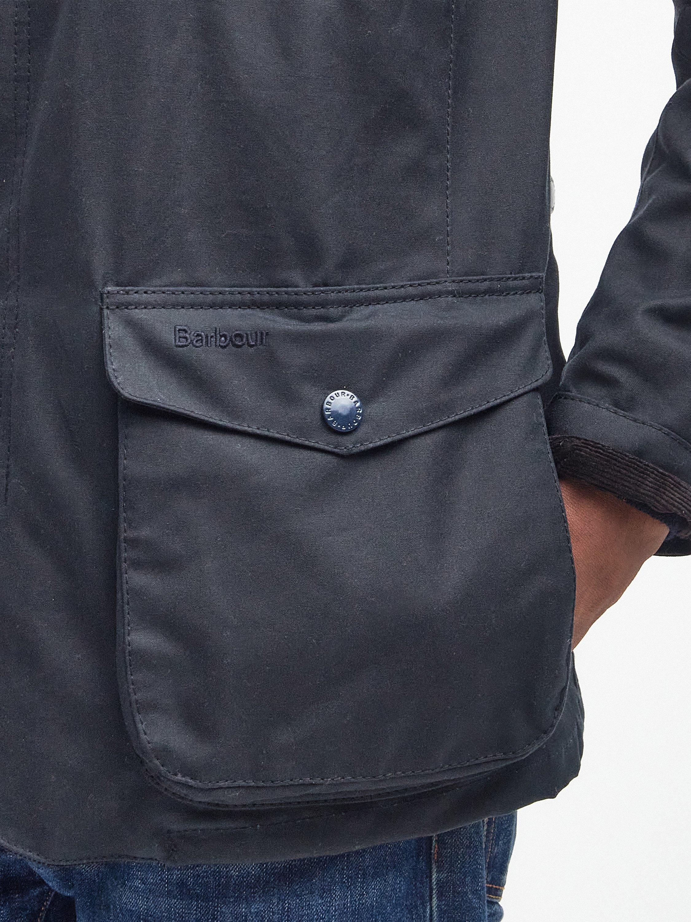 Product image 7 of 10, which shows Barbour Ogston Waxed Cotton Jacket, Navy, XL