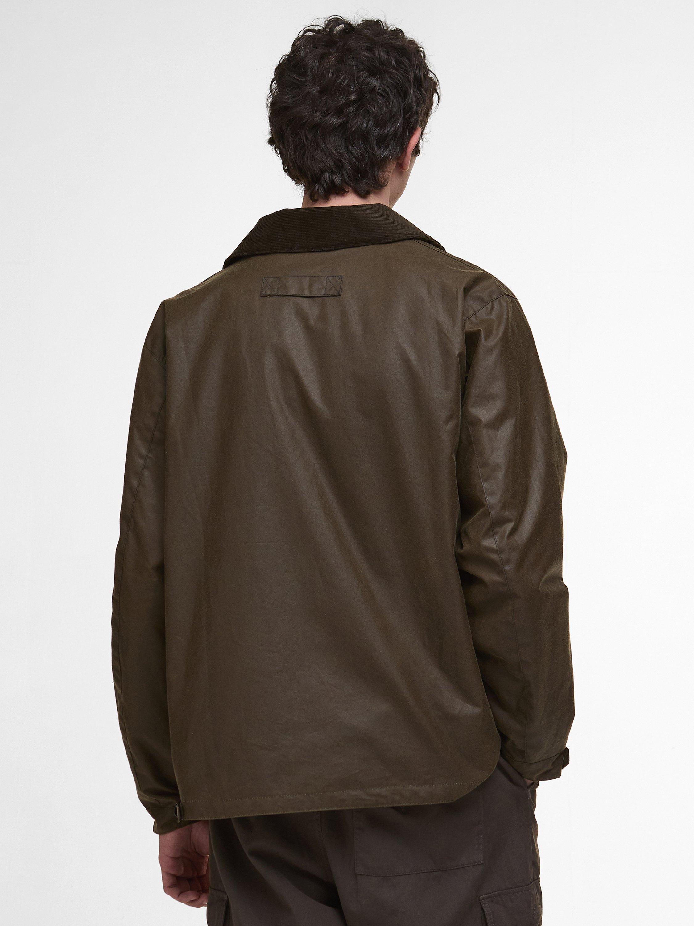 Product image 2 of 9, which shows Barbour Re-Engineered Utility Bedale Waxed Jacket, Beech, L