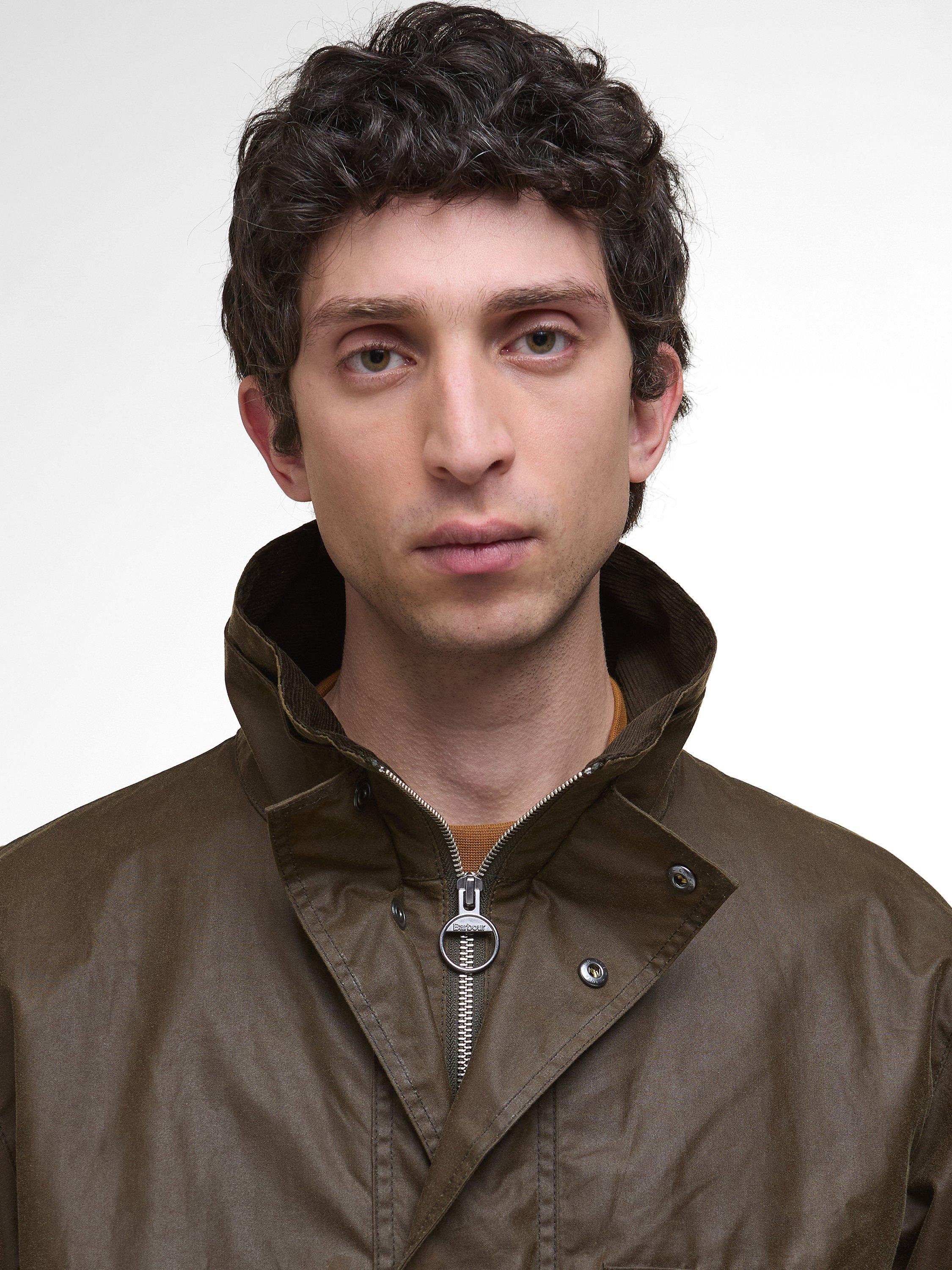 Product image 3 of 9, which shows Barbour Re-Engineered Utility Bedale Waxed Jacket, Beech, L