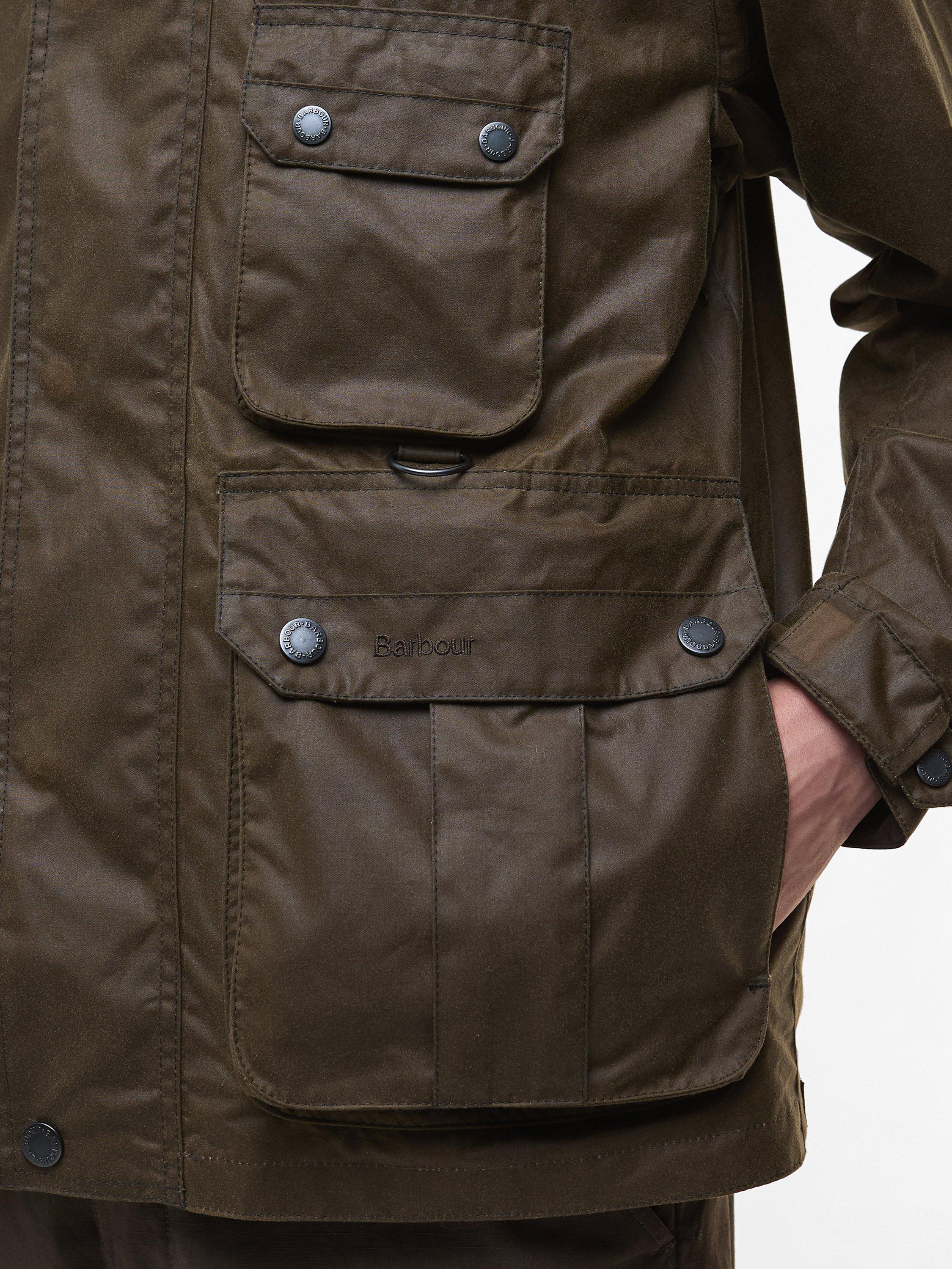 Product image 5 of 9, which shows Barbour Re-Engineered Utility Bedale Waxed Jacket, Beech, L