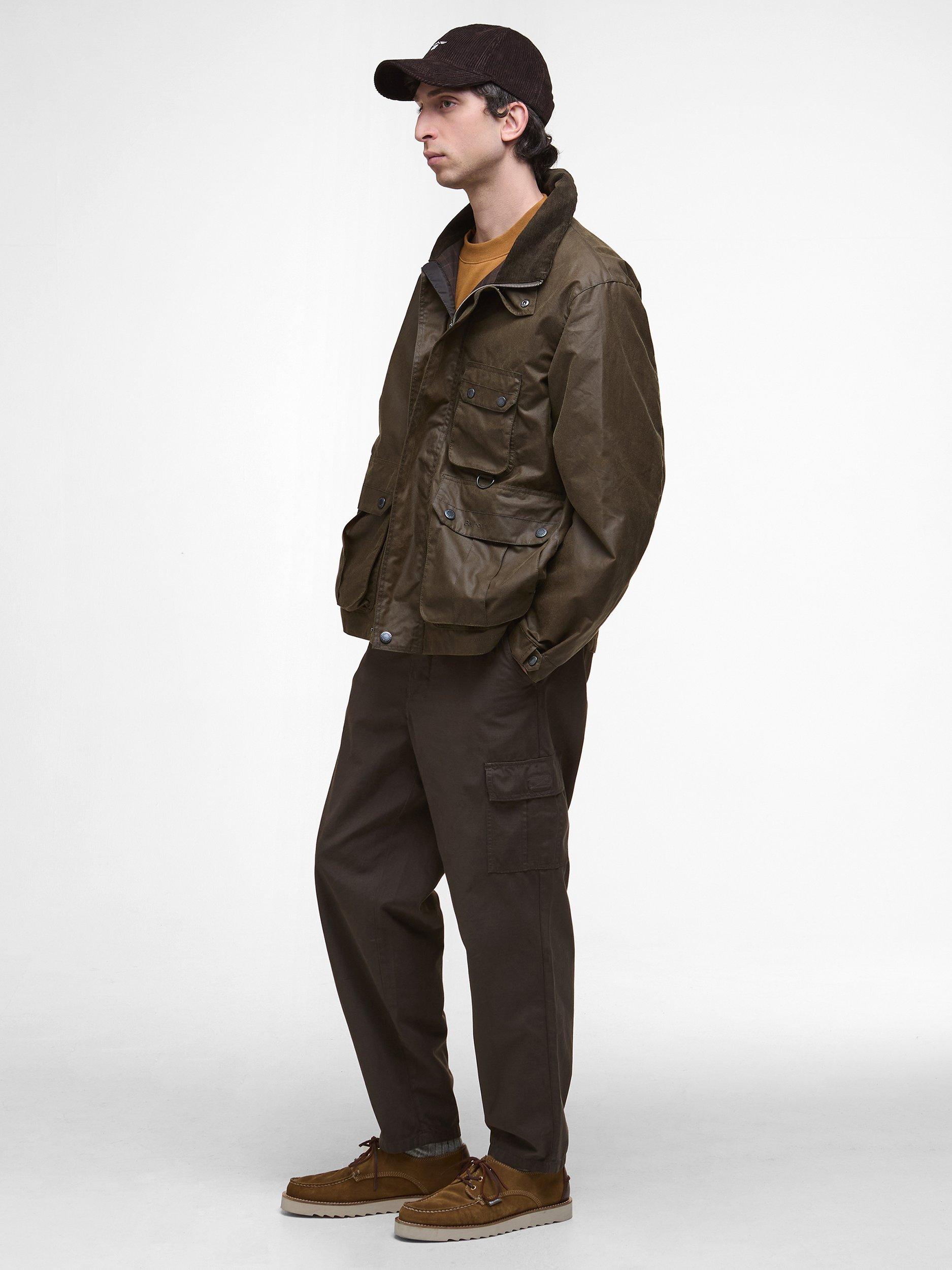 Product image 6 of 9, which shows Barbour Re-Engineered Utility Bedale Waxed Jacket, Beech, L