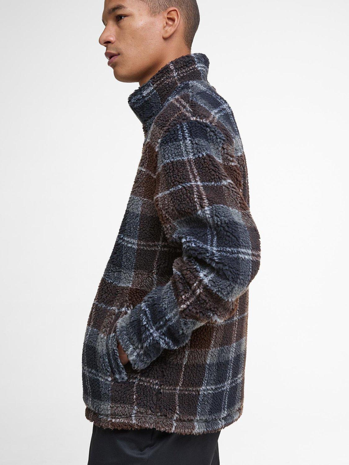 Product image 6 of 7, which shows Barbour Tartan Fleece Sherpa Jacket, Midnight Oak, XXL