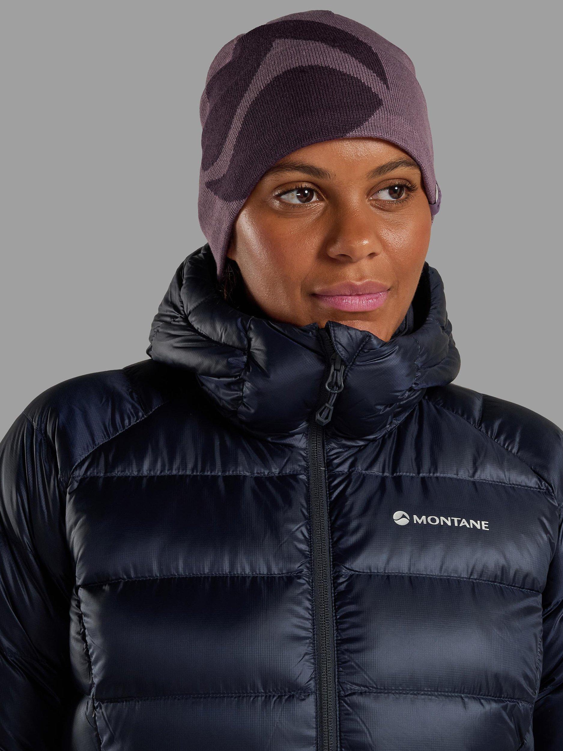 Product image 2 of 2, which shows Montane Jango Logo Merino Wool Blend Beanie, Moonscape, One Size