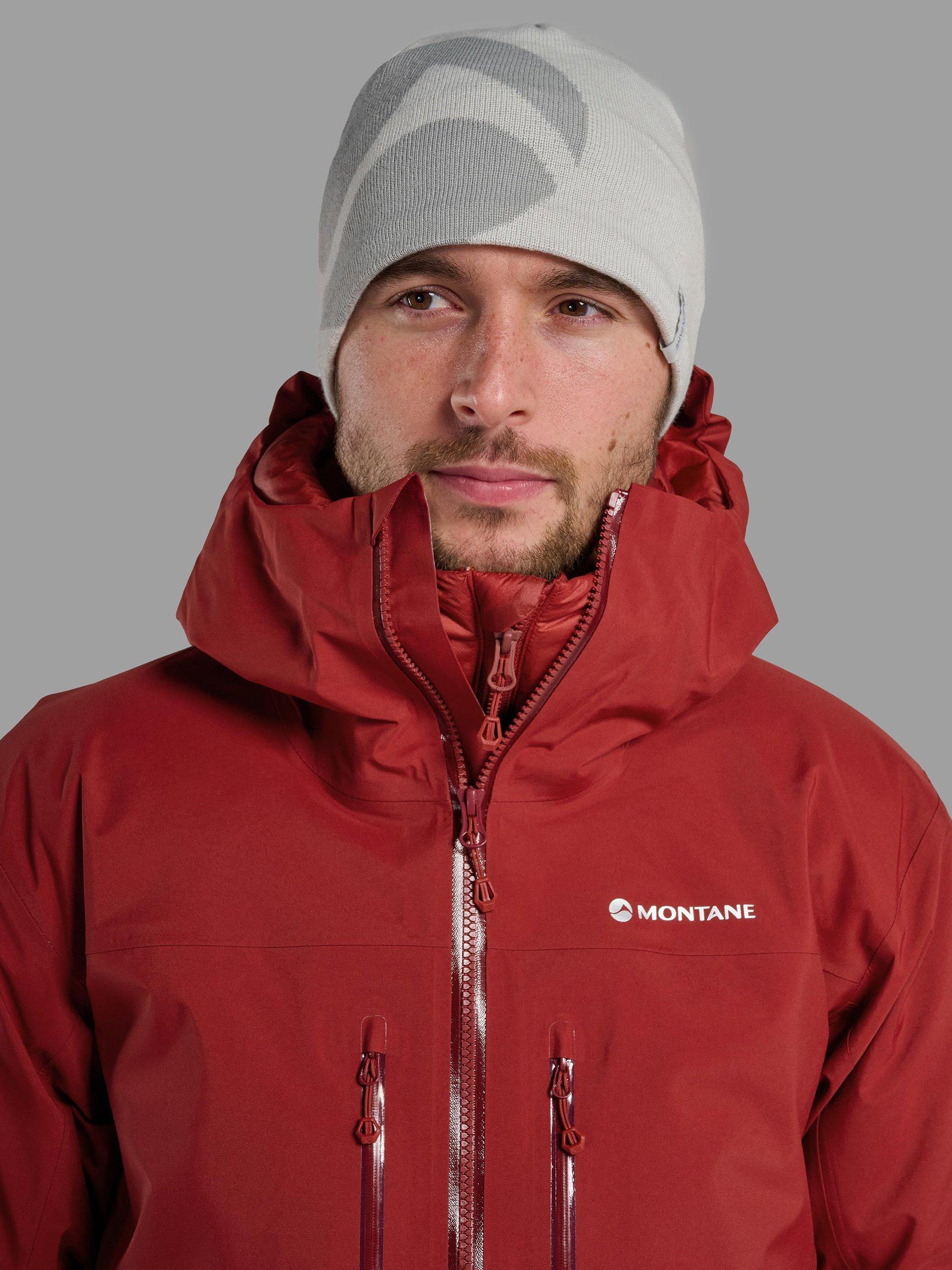 Product image 2 of 3, which shows Montane Jango Logo Merino Wool Blend Beanie, Powder, One Size