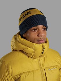 Montane Logo Cuffed Merino Wool Blend Beanie - view 2, Eclipse Blue