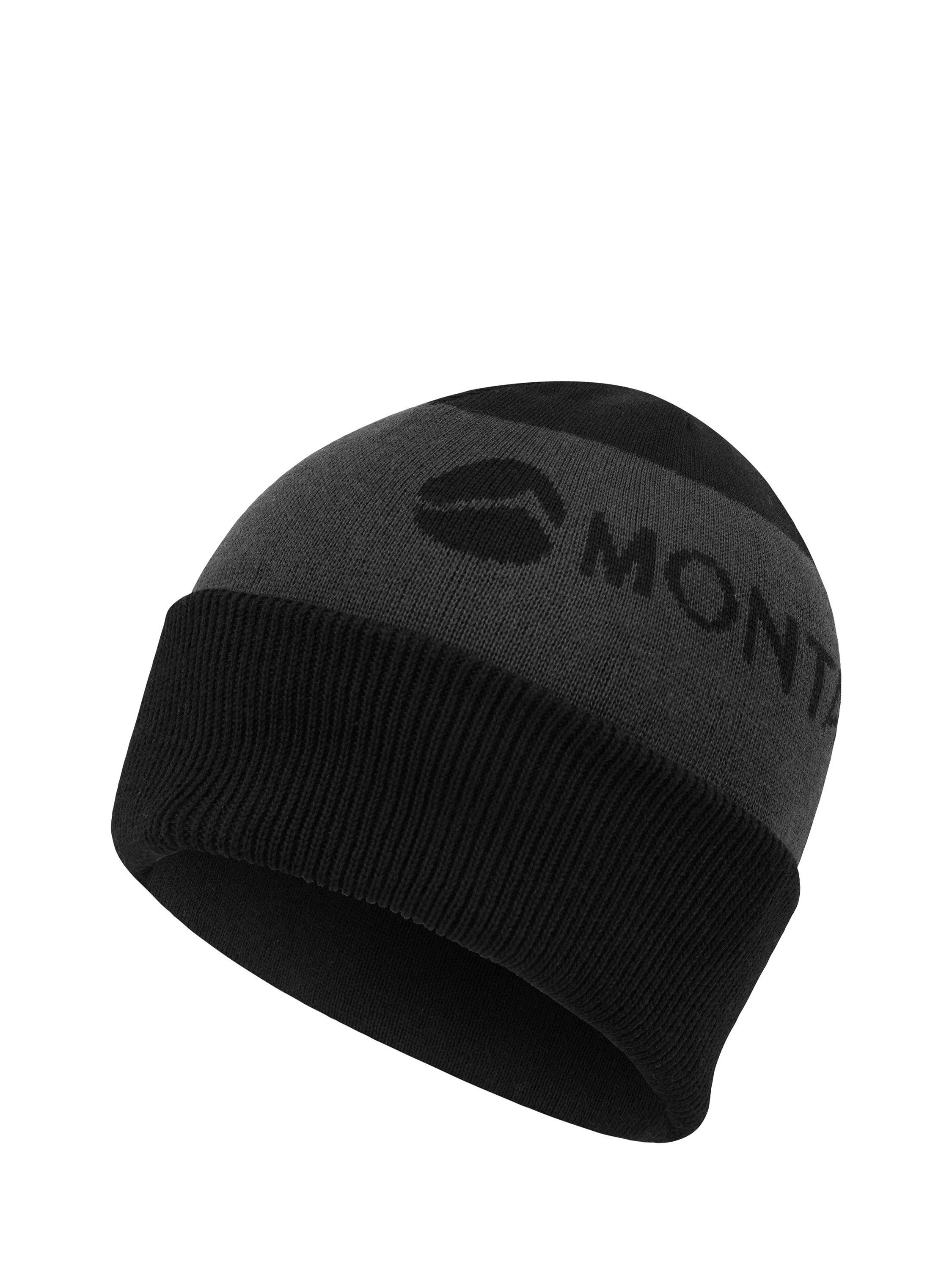 Product image 1 of 2, which shows Montane Logo Cuffed Merino Wool Blend Beanie, Black, One Size