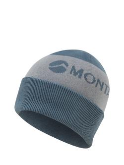 Montane Logo Cuffed Merino Wool Blend Beanie, Stone Blue