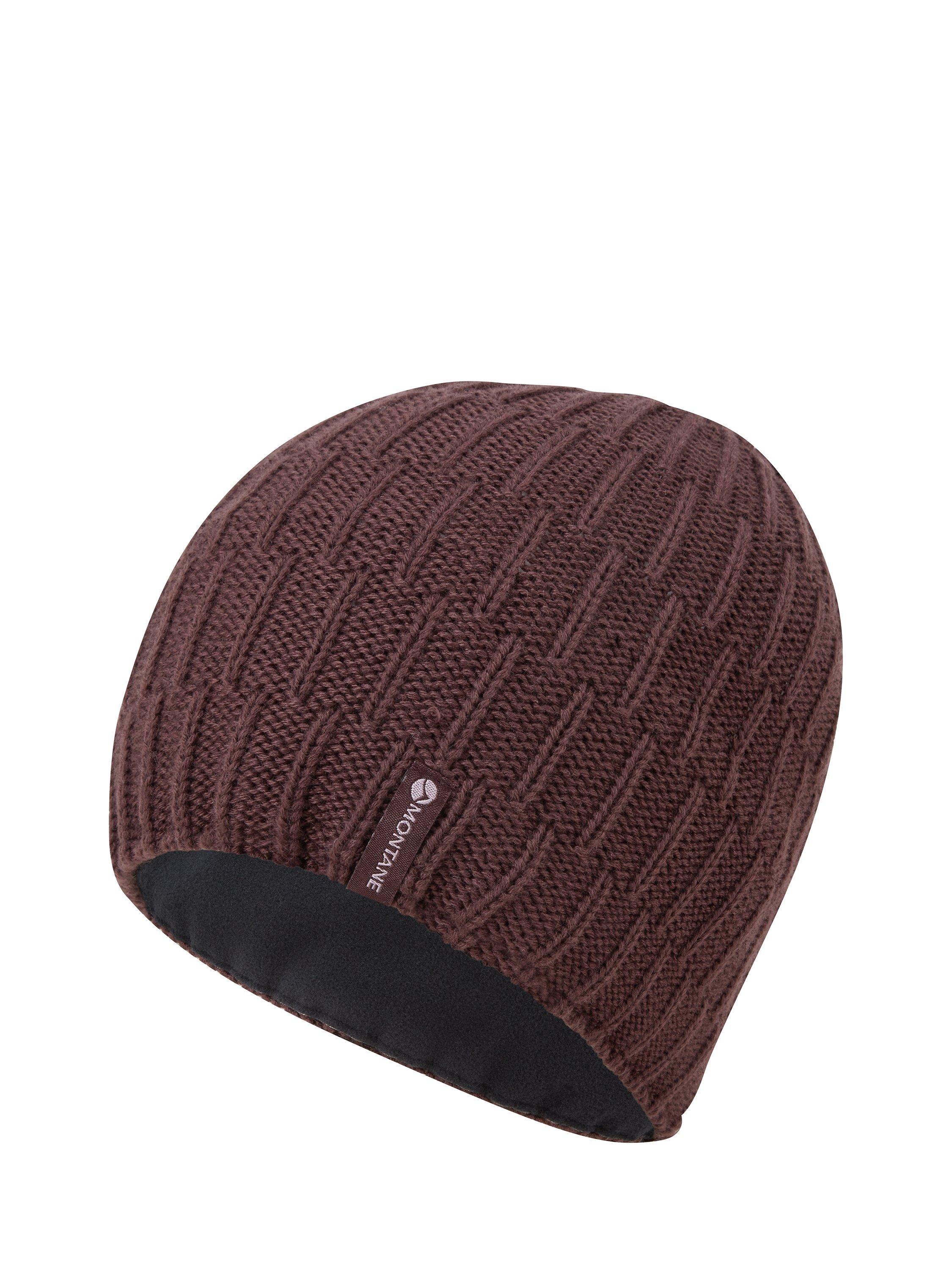 Product image 1 of 3, which shows Montane Windjammer Halo Beanie, Dark Garnet, One Size