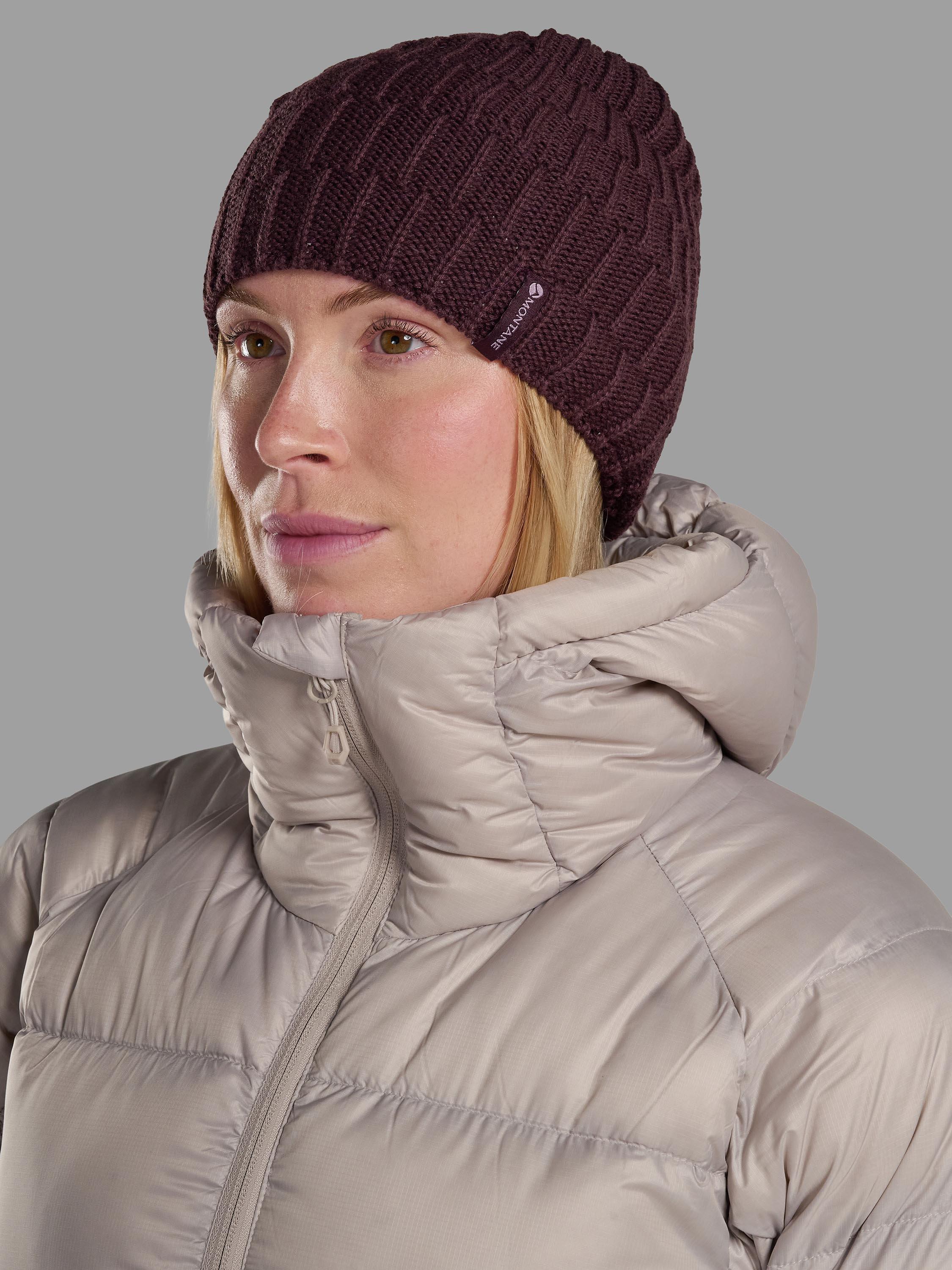 Product image 3 of 3, which shows Montane Windjammer Halo Beanie, Dark Garnet, One Size