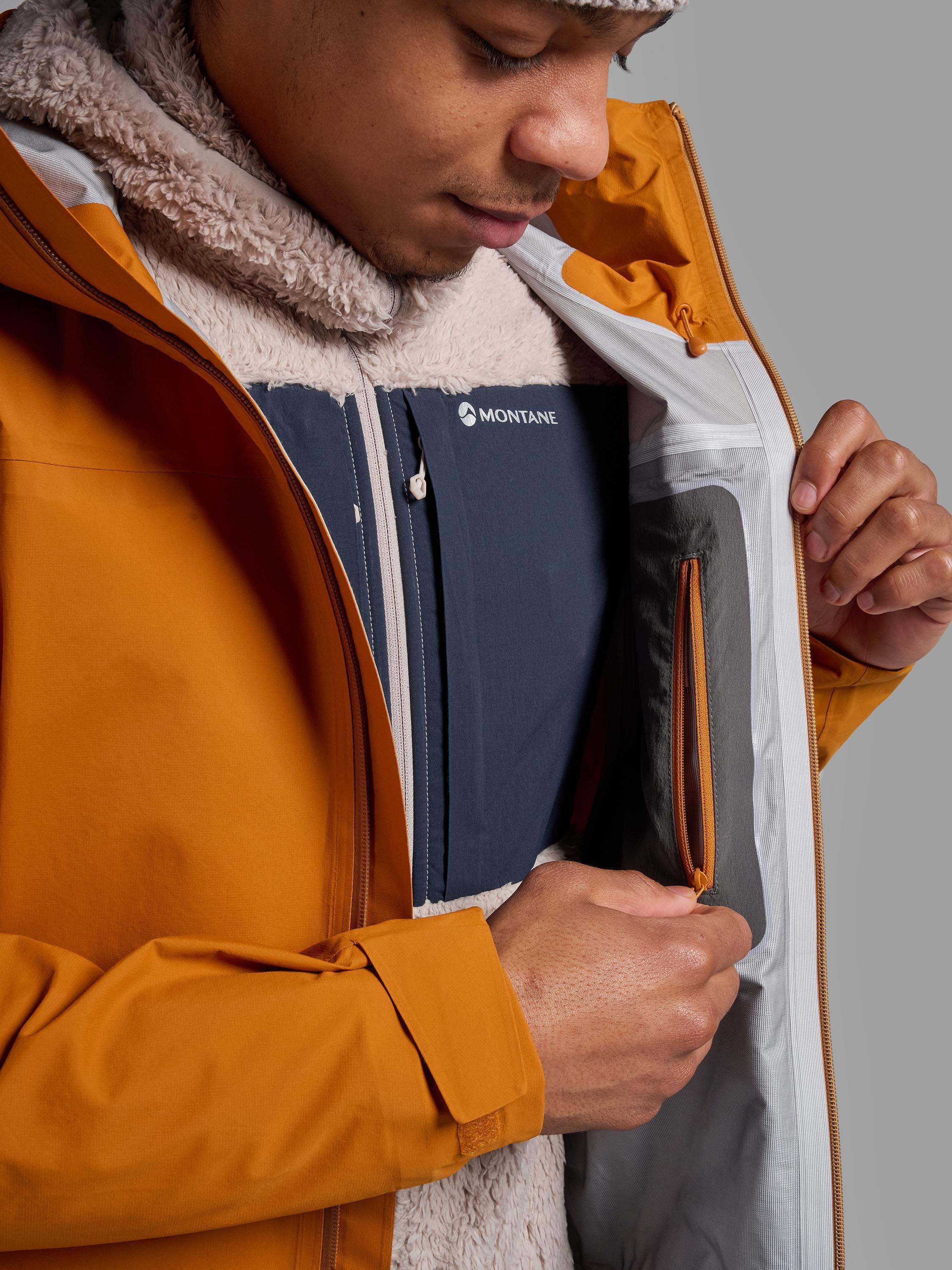 Product image 5 of 11, which shows Montane Men's Cetus Waterproof Jacket, Amber, S