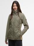 Barbour International Kya Quilted Sweatshirt, Dusky Khaki