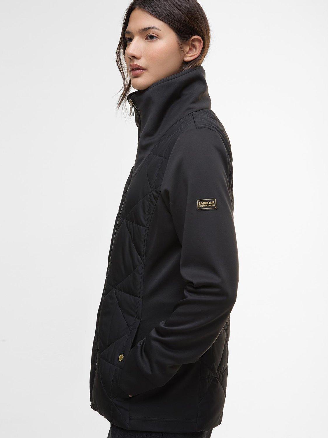 Product image 5 of 7, which shows Barbour International Kya Quilted Sweatshirt, Black, 10