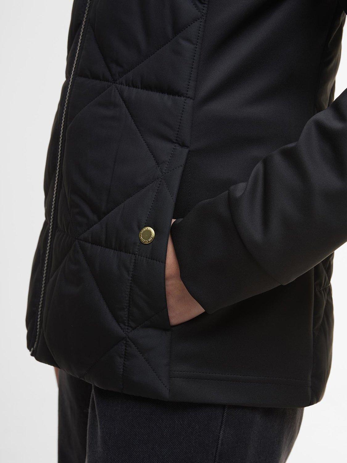 Product image 6 of 7, which shows Barbour International Kya Quilted Sweatshirt, Black, 10