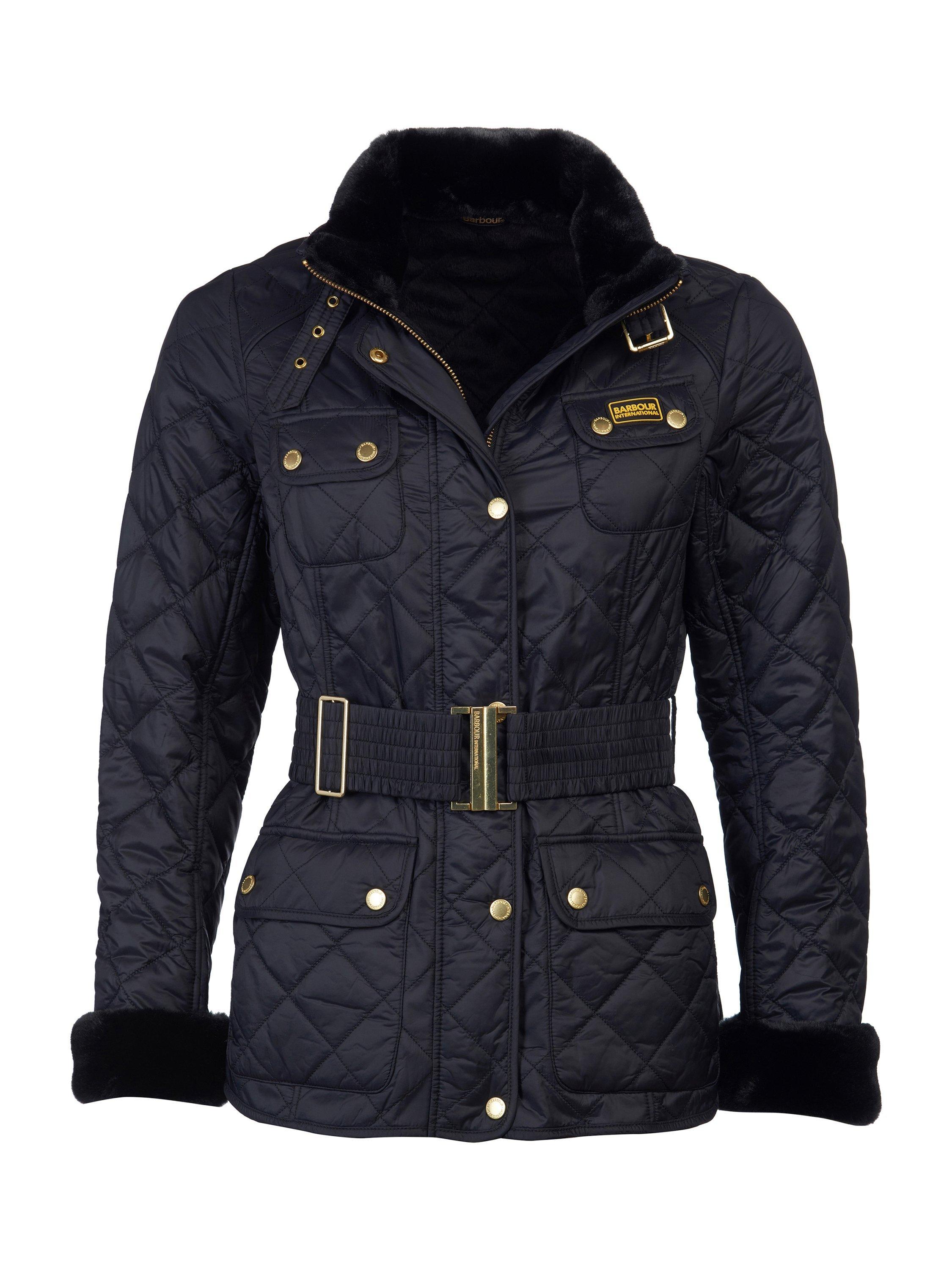 Product image 4 of 9, which shows Barbour International Modern Polarquilt Jacket, Black/Black, 10