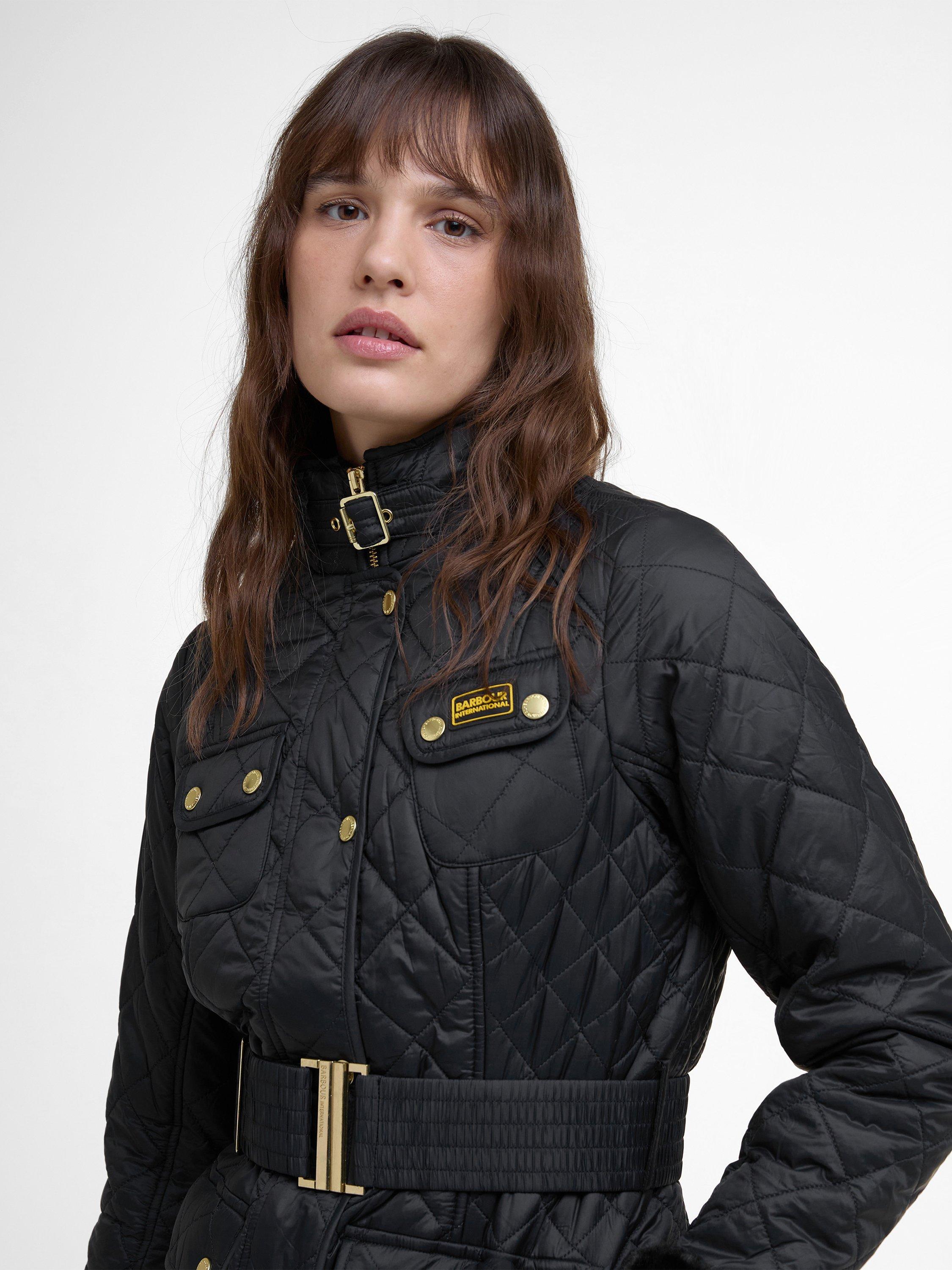 Product image 5 of 9, which shows Barbour International Modern Polarquilt Jacket, Black/Black, 10