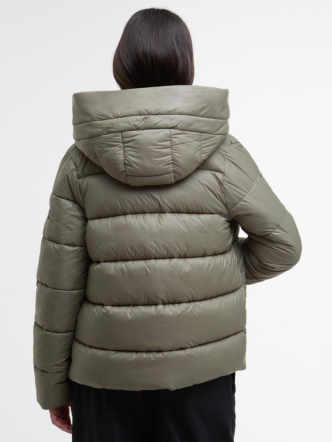 Product image 2 of 8, which shows Barbour International Olivios Puffer Jacket, Dusky Khaki, 10