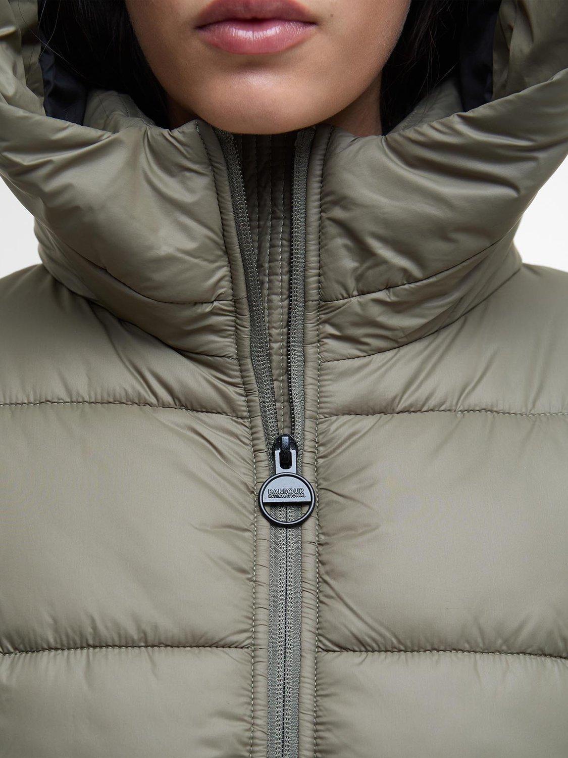 Product image 6 of 8, which shows Barbour International Olivios Puffer Jacket, Dusky Khaki, 10