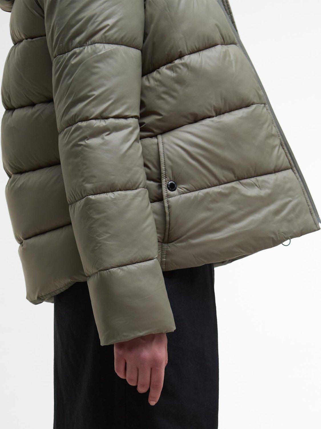 Product image 7 of 8, which shows Barbour International Olivios Puffer Jacket, Dusky Khaki, 10