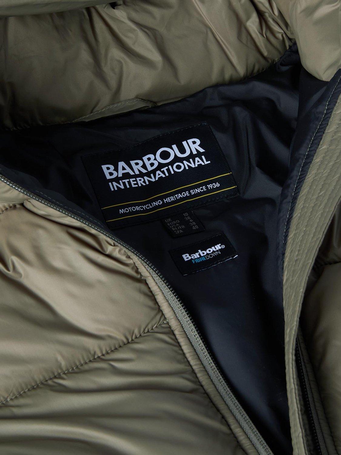 Product image 8 of 8, which shows Barbour International Olivios Puffer Jacket, Dusky Khaki, 10