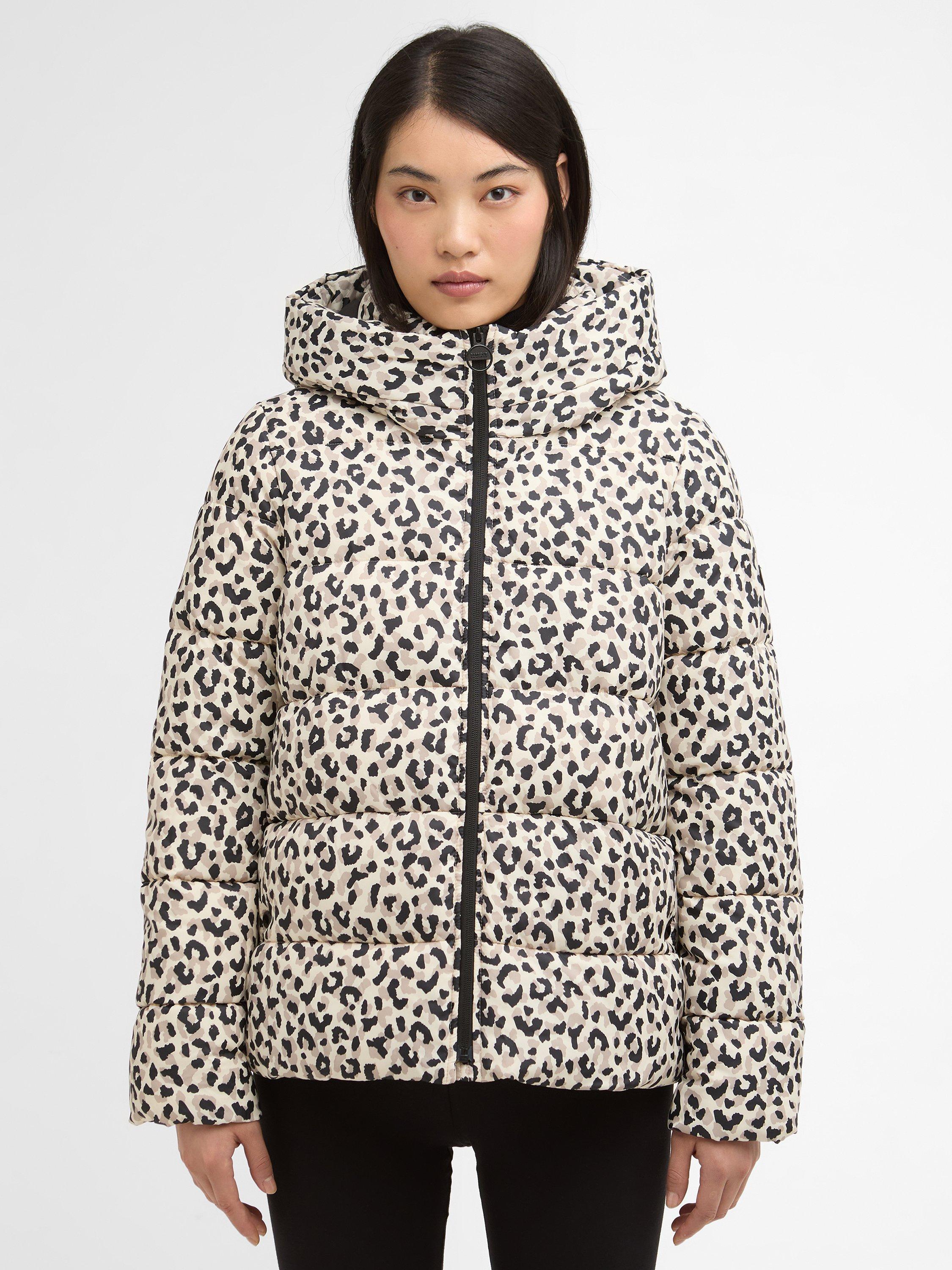 Barbour International Olivios Animal Print Puffer Jacket, Jasmine