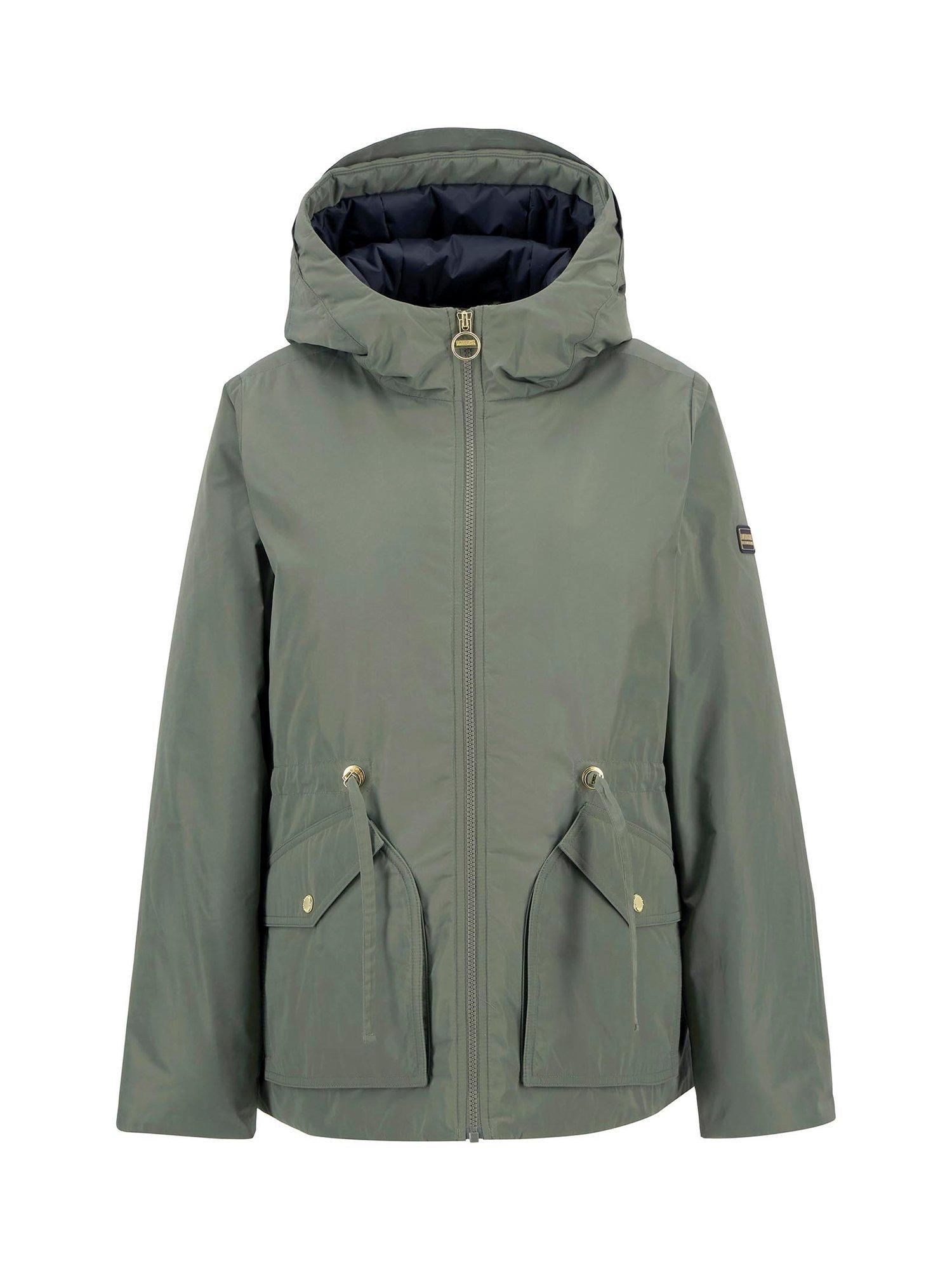 Product image 4 of 9, which shows Barbour International Winter Piper Showerproof Jacket, Dusky Khaki, 12