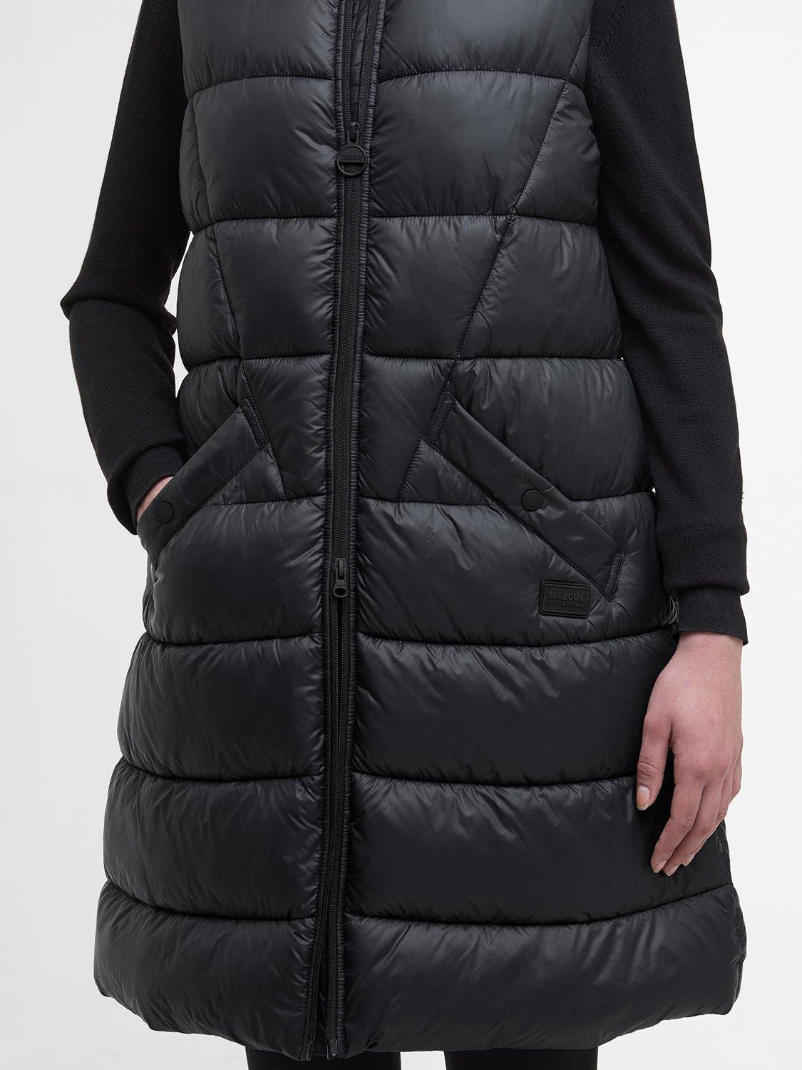 Product image 5 of 7, which shows Barbour International Cecilla Quilted Gilet, Black, 8
