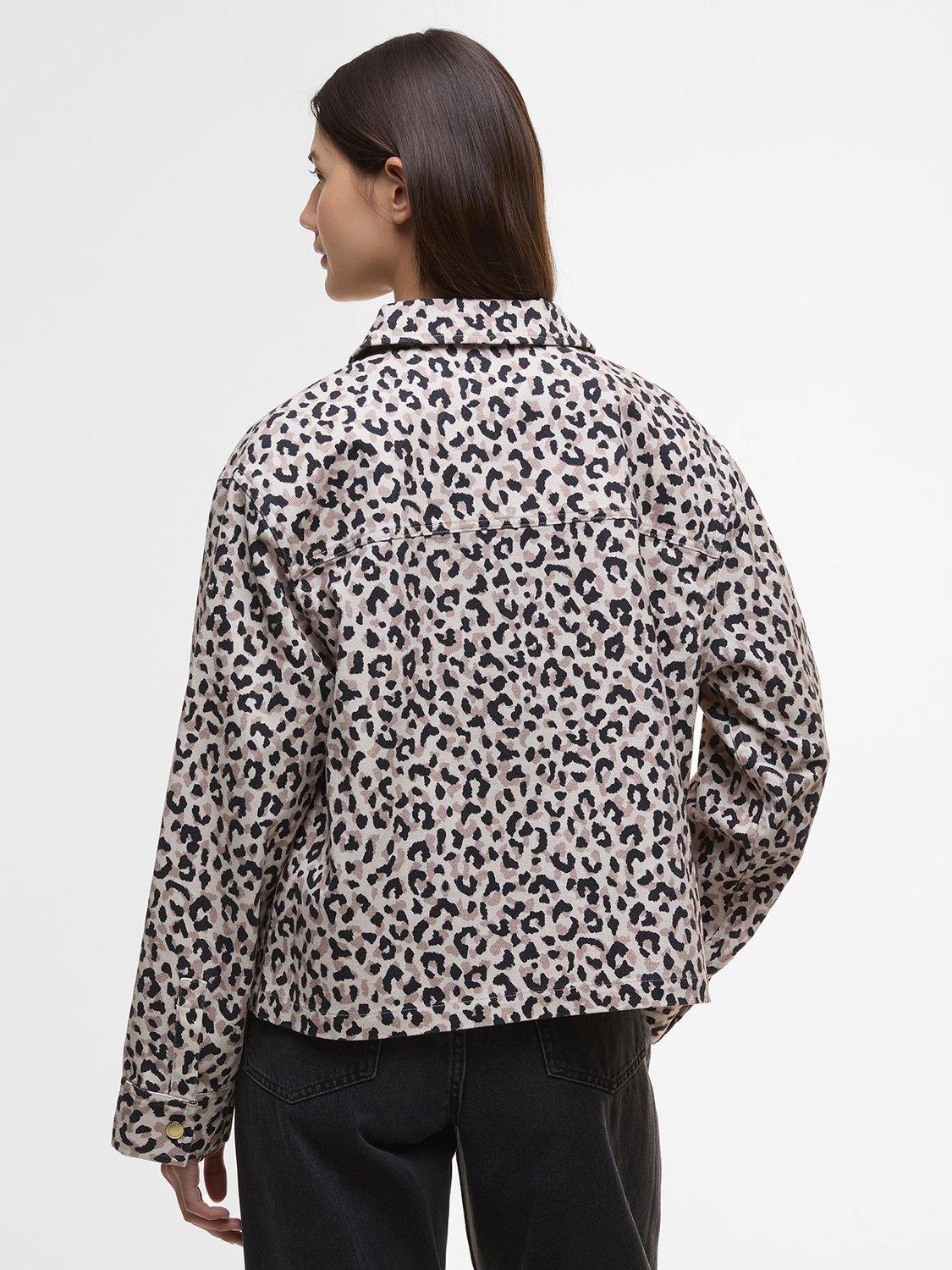 Product image 2 of 8, which shows Barbour International Harley Animal Print Overshirt, Multi, 8