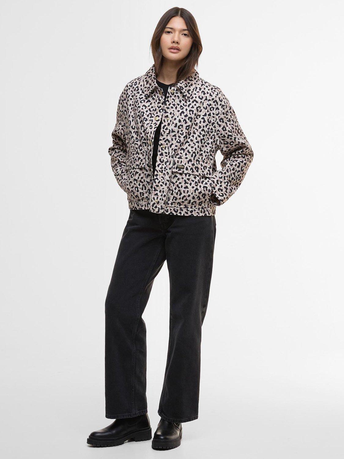 Product image 3 of 8, which shows Barbour International Harley Animal Print Overshirt, Multi, 8