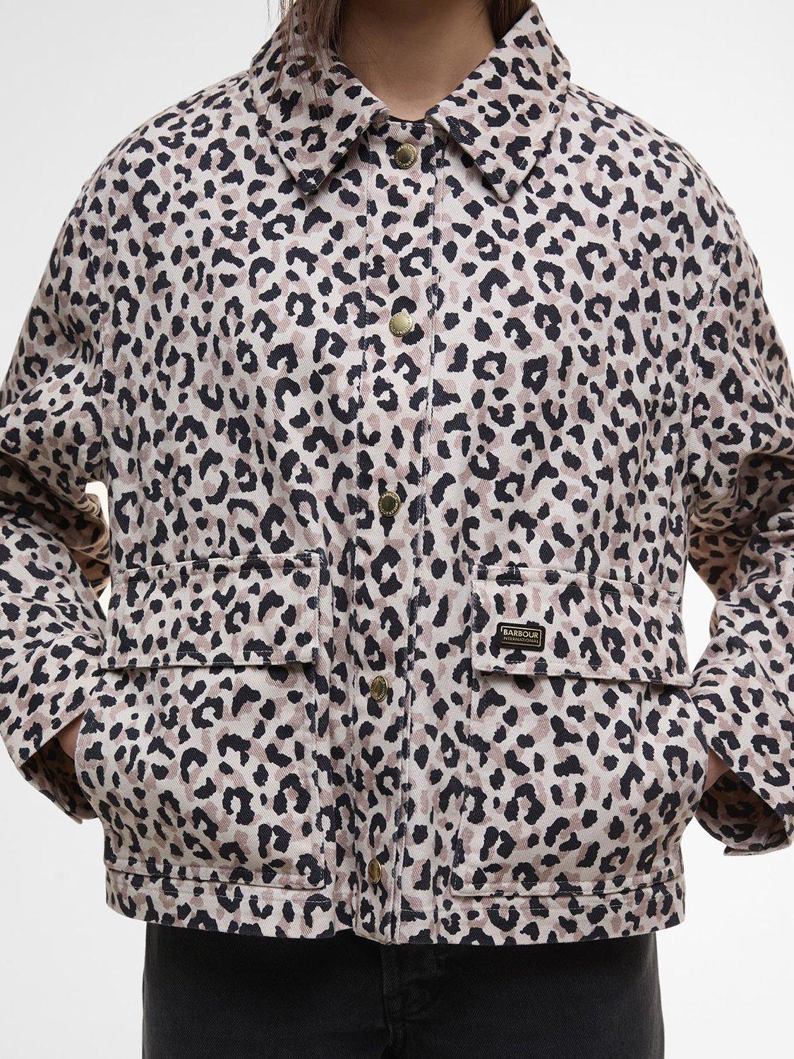 Product image 6 of 8, which shows Barbour International Harley Animal Print Overshirt, Multi, 8