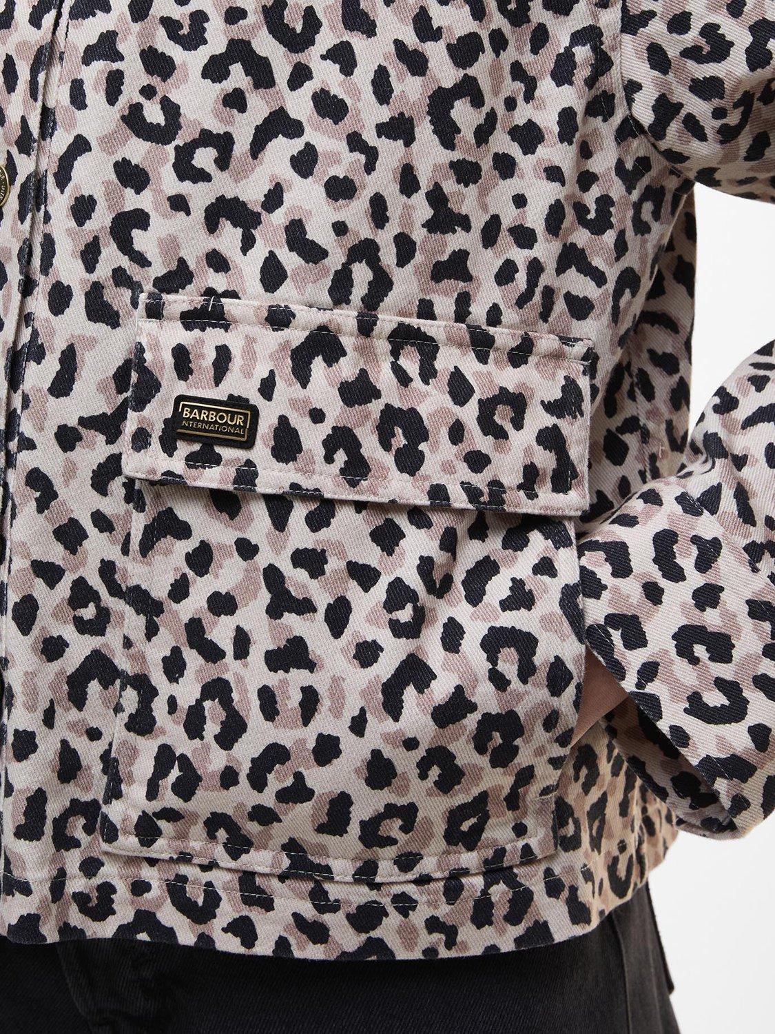 Product image 7 of 8, which shows Barbour International Harley Animal Print Overshirt, Multi, 8