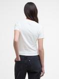 Barbour International Harley Leopard Print Logo T-Shirt, Off White