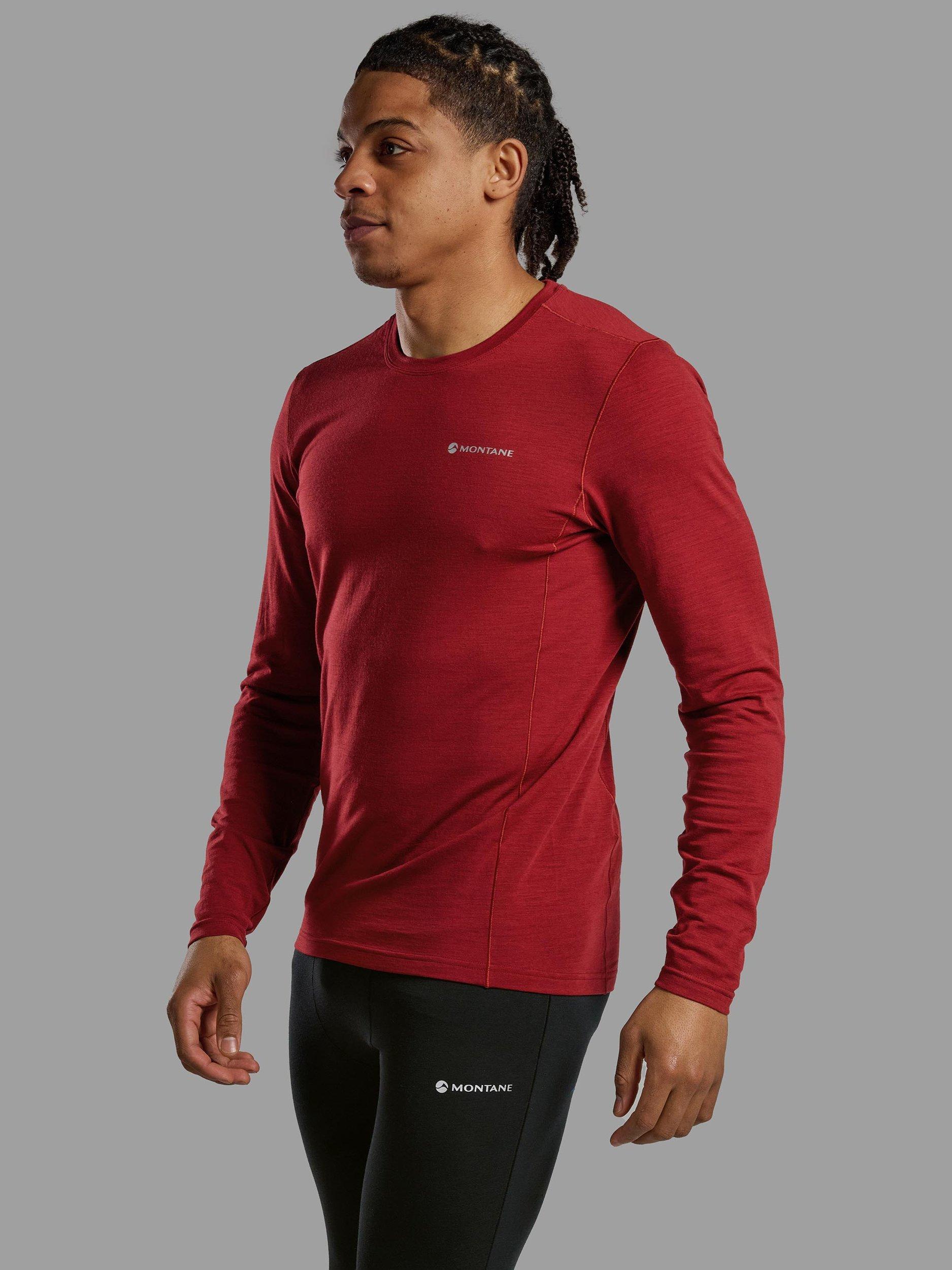 Product image 1 of 5, which shows Montane Malli Long Sleeve T-Shirt, Dark Maple, M