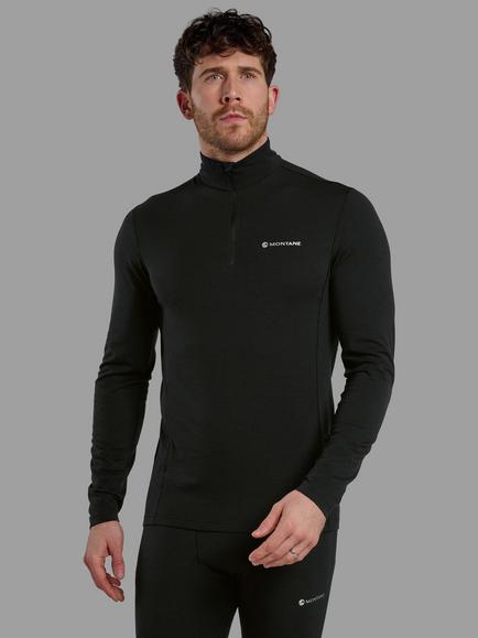 Montane Malli Long Sleeve Zip T-Shirt, Black