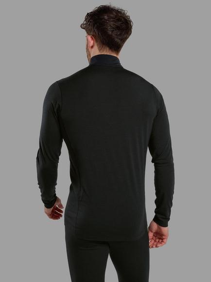 Montane Malli Long Sleeve Zip T-Shirt - view 2, Black
