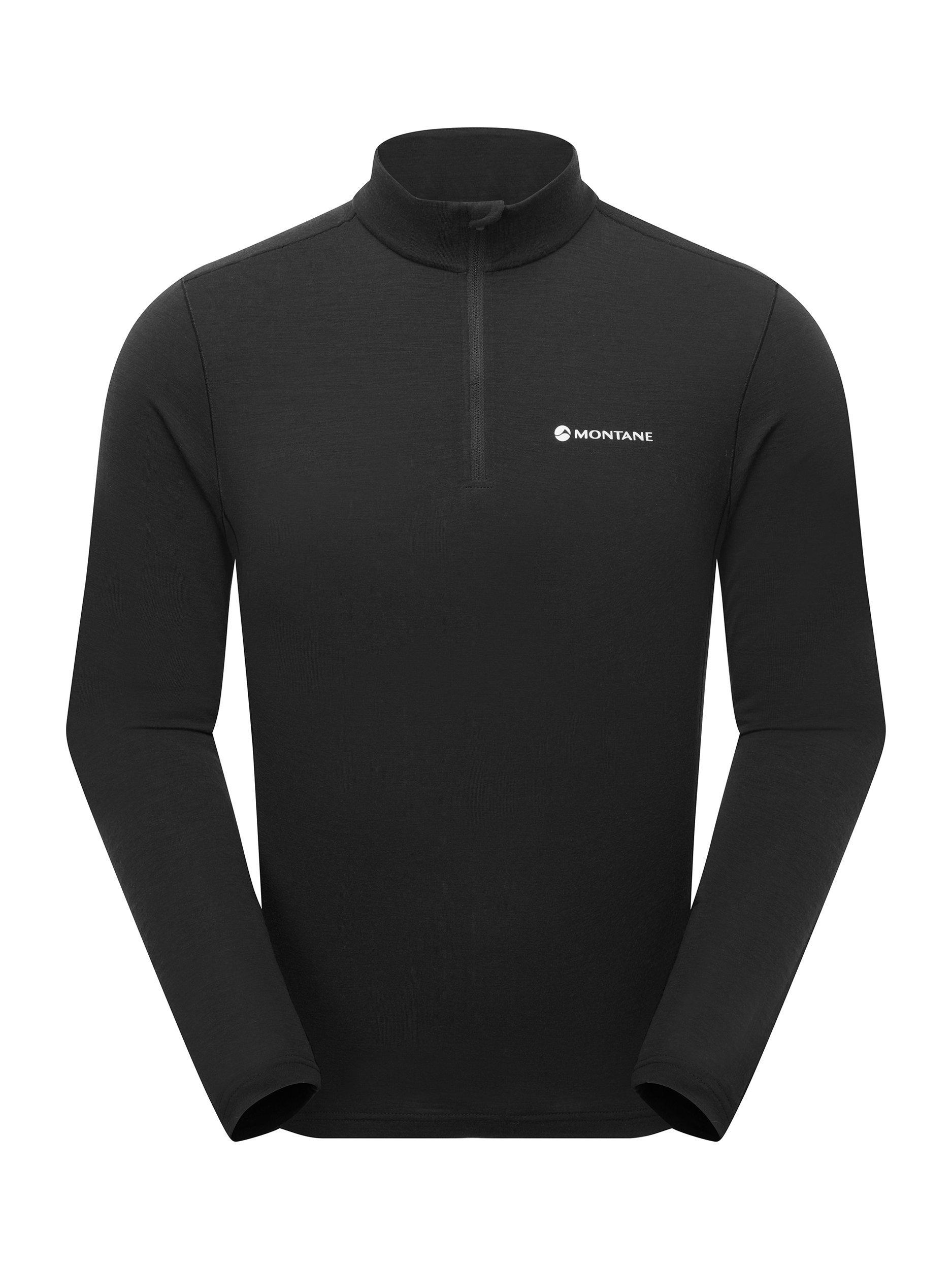 Product image 3 of 6, which shows Montane Malli Long Sleeve Zip T-Shirt, Black, S