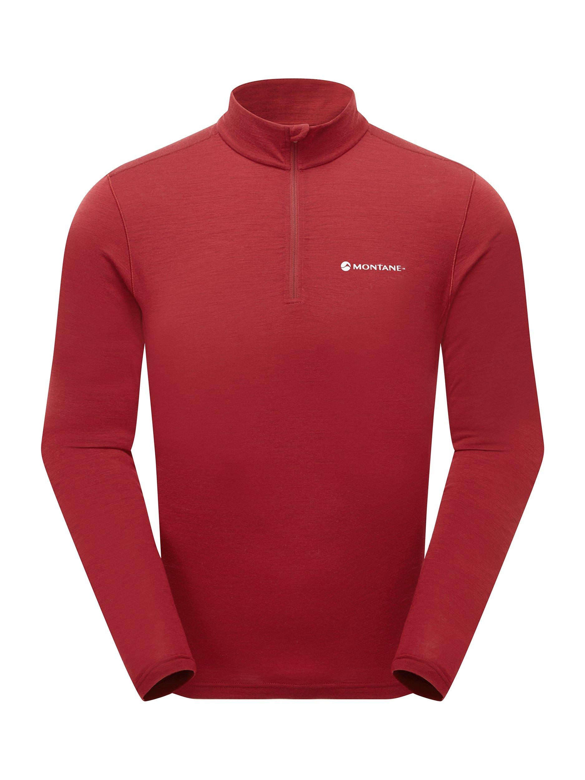 Product image 3 of 5, which shows Montane Malli Long Sleeve Zip T-Shirt, Dark Maple, S