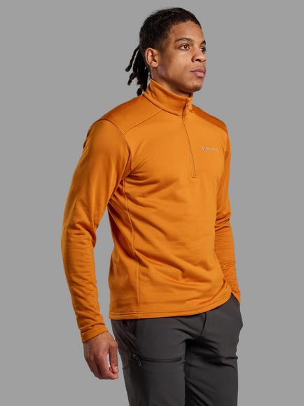 Montane Protium Lightweight Breathable Half Zip Pull On, Amber