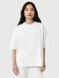 AllSaints Dani Relaxed Fit Zip Back T-Shirt, White