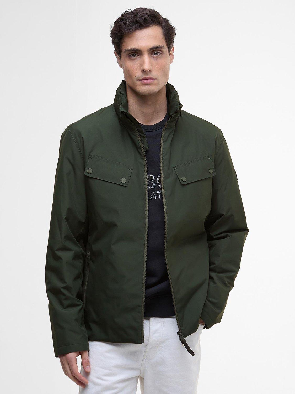 Product image 1 of 6, which shows Barbour International Alver Showerproof Jacket, Sage, M